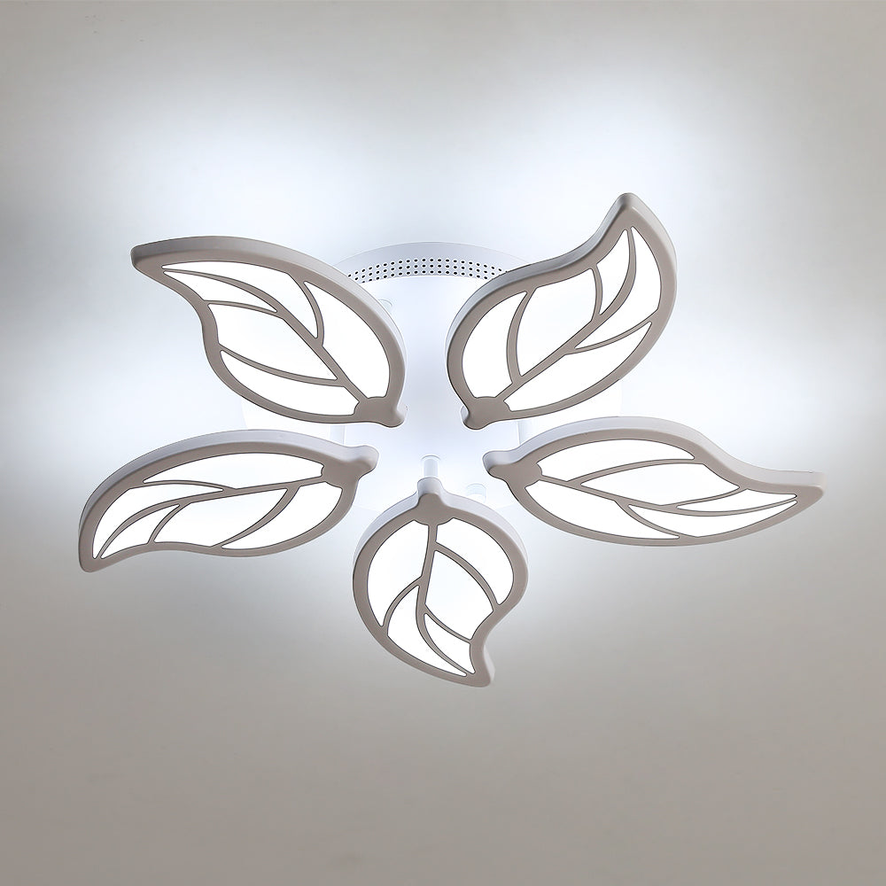 Daxgd LED Lustre Moderne Plafonnier Acrylique Blanc - Éclairage Artistique pour Chambre à Coucher et Salle à Manger, Lumière Blanche Froide 6000K