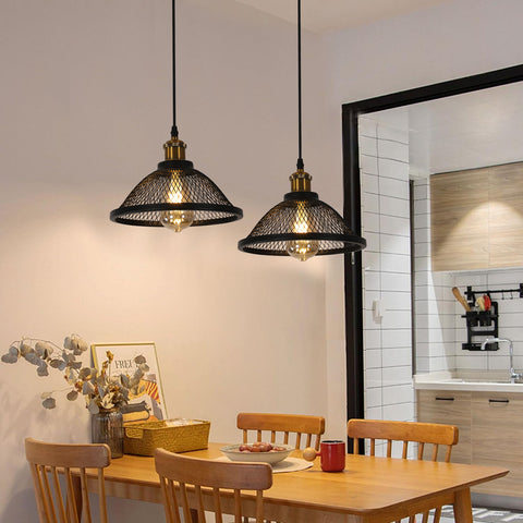 Suspension industrielle, douille E27, compatible avec toutes les ampoules E27 (ampoule non incluse)