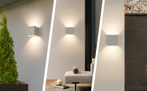 Effet d'éclairage mural extérieur