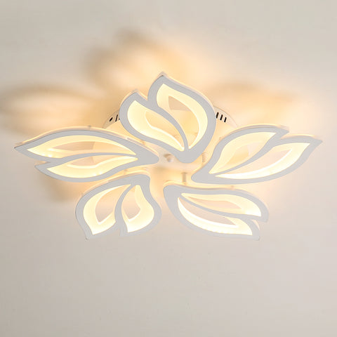 Plafonnier LED 65W, Creative Fleur de Forme Lampe de Plafond Moderne