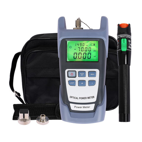 Fiber Optic Tools Cable Tester FC SC Power Meter & Visual Fault Locator with Sc, Fc Connector and Shoulder Toolkit
