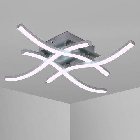 Plafonnier LED, Lampe Plafond Design Incurvé, Moderne Luminaire Plafonnier Led