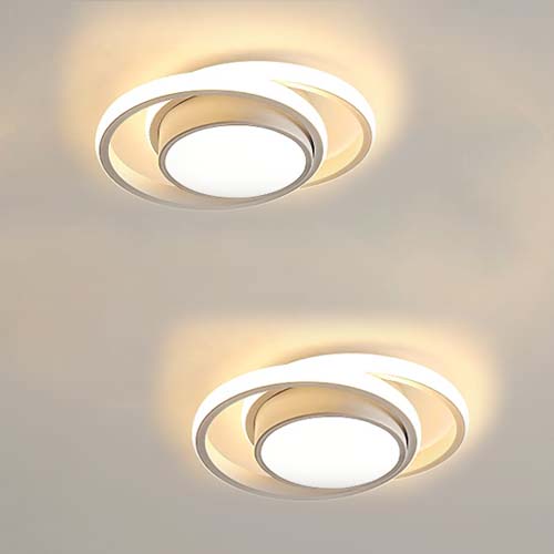2 pièces Plafonnier LED 32W Design moderne Blanc Chaud 3000K 