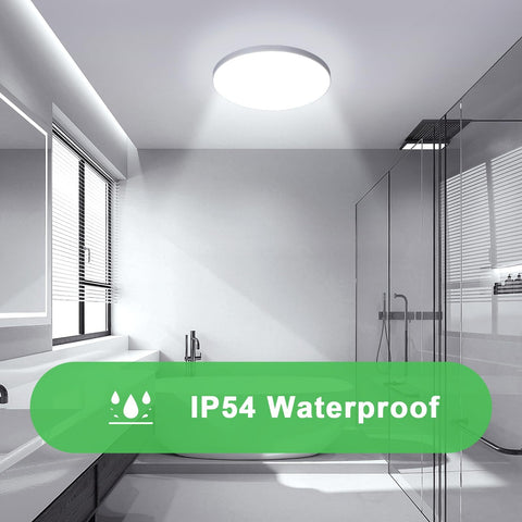 Plafonnier LED, Blanc Rond 27*5 CM, 24W 6500K Lumière Blanche Froide