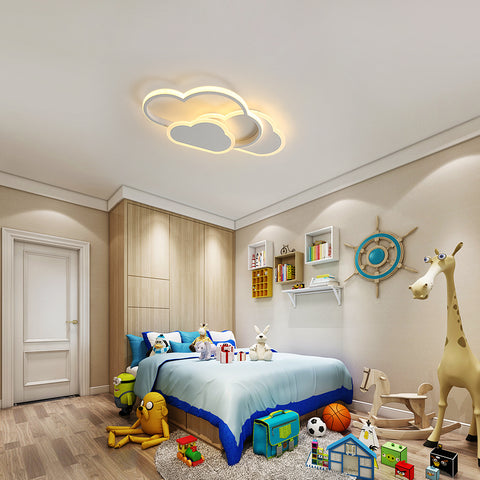 Plafonnier LED, éclairage de plafond de décoration intérieure, lustre blanc en acrylique 36W, lampe de plafond en forme de nuage pour chambre à coucher, salon, salle à manger, lumière chaude 3000K