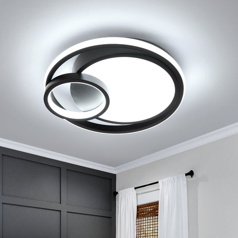 Plafonnier LED Moderne 36W, Économie d'Énergie 80%, Sans Scintillement, Design Épuré avec Abat-Jour en Acrylique Translucide, Idéal pour Salon et Salle de Bain