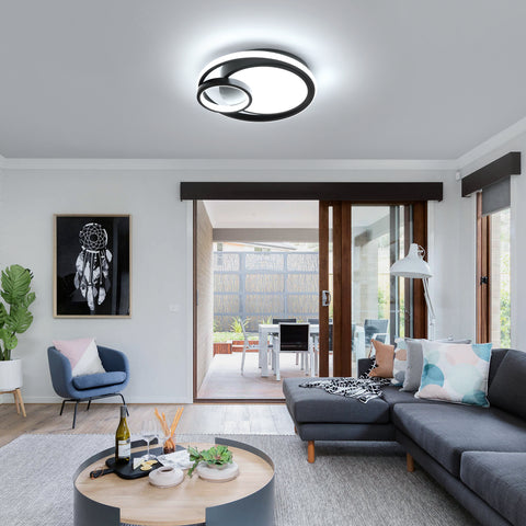 Plafonnier LED Moderne 36W, Économie d'Énergie 80%, Sans Scintillement, Design Épuré avec Abat-Jour en Acrylique Translucide, Idéal pour Salon et Salle de Bain