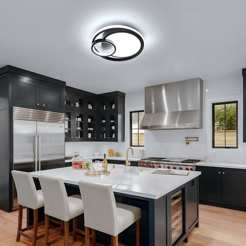 Plafonnier LED Moderne 36W, Économie d'Énergie 80%, Sans Scintillement, Design Épuré avec Abat-Jour en Acrylique Translucide, Idéal pour Salon et Salle de Bain