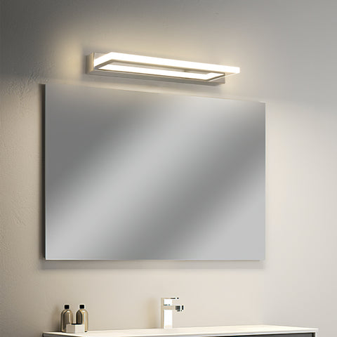 Lampe Miroir LED en Acrylique - Argent, 42cm, 9W, Lumière Neutre 4500K, 220V