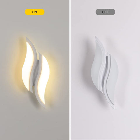 Applique Murale Intérieure LED, Moderne Lampe Murale 20W 2300LM, Éclairage Acrylique Luminaire Mural pour Salon Chambre Escalier 3000K lumière blanche chaude Couleur blanche
