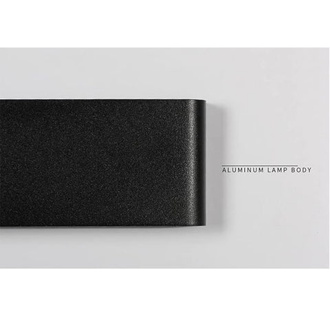 Applique murale LED en aluminium métal moderne Noir, 91 cm, Éclairage, Lumière blanche, 30W, pour Salon