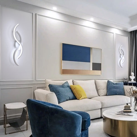 Applique Murale Moderne Minimaliste en Aluminium Blanc 41x14x6.5cm - Lumière Blanche 6500K, 220V