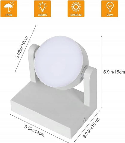 Tableau des dimensions des appliques d'extérieur