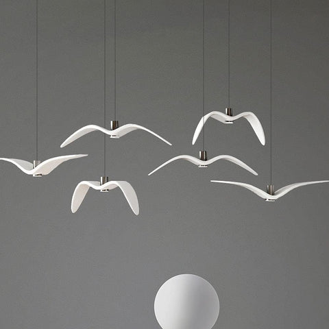 Lustre, Lampe suspendue 3000K lumière chaude conception de mouette lustre décoratif simple moderne Type B Diamètre 32cm