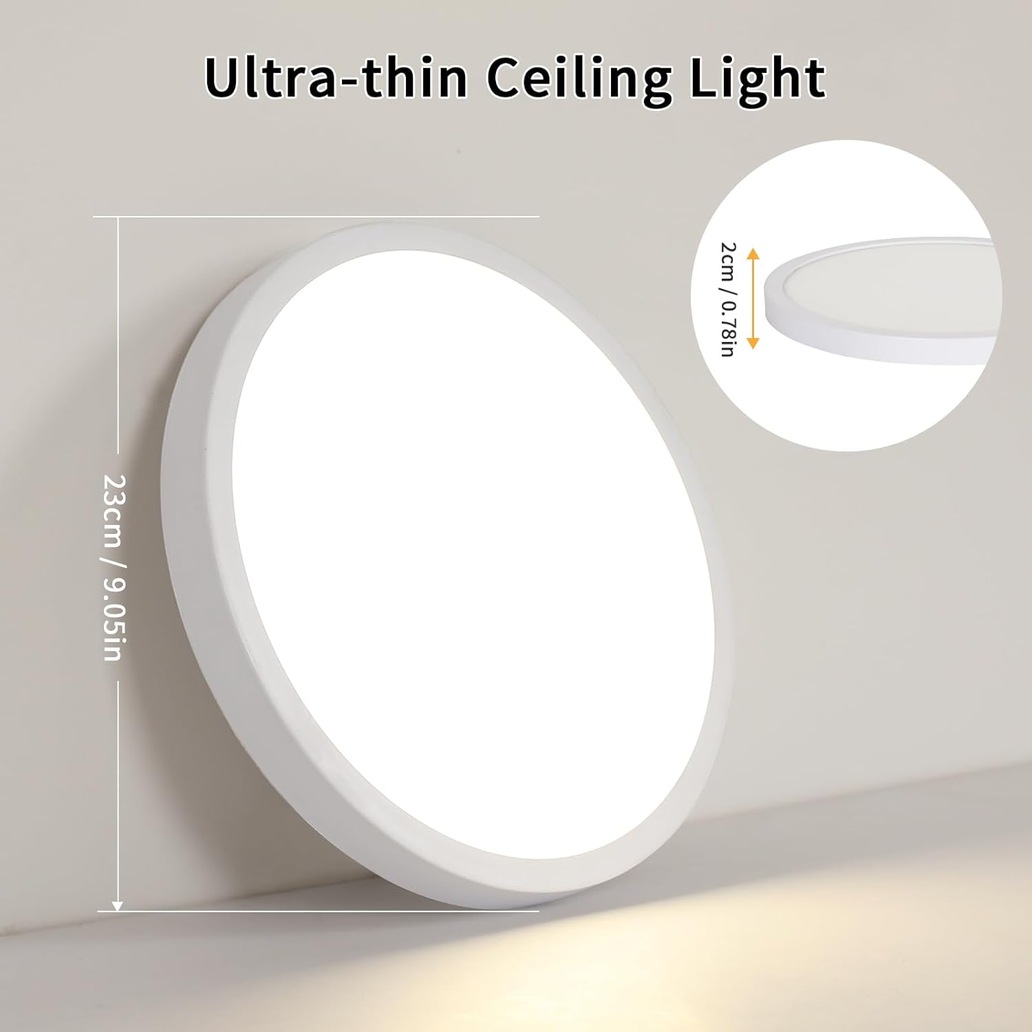 Tableau des dimensions des plafonniers