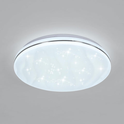 Luminaire Plafonnier Led Étoilé, 24W Lampe de Plafond pour Chambre Enfant Blanc Froid 6500K