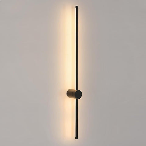 Applique Murale LED Moderne Forme de ligne Lampe murale 360° Rotative Blanc Chaud 3000K Pour salon,chambre à coucher,couloir, entrée Noir 100cm