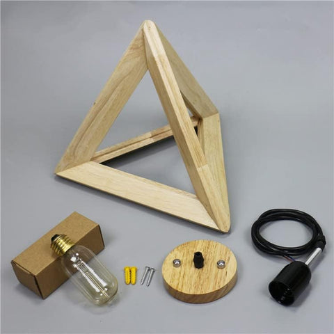 E27 Créatif Suspensions Luminaires Industrielle Bois Plafonnier Moderne Luminaire Lumiere Contemporain Suspensions Plafonniers Luminaire (Forme de triangle) non incluse Ampoule
