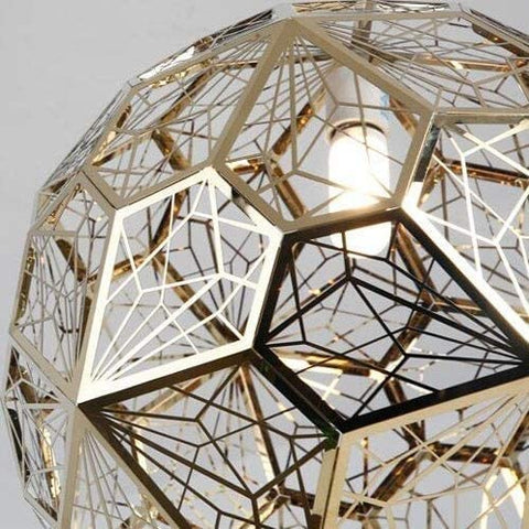 Luminaire de Luxe Moderne en Acier Inoxydable avec Boule de Diamant Créative et Abat-jour Pendentif E27 pour Plafond de Salon.