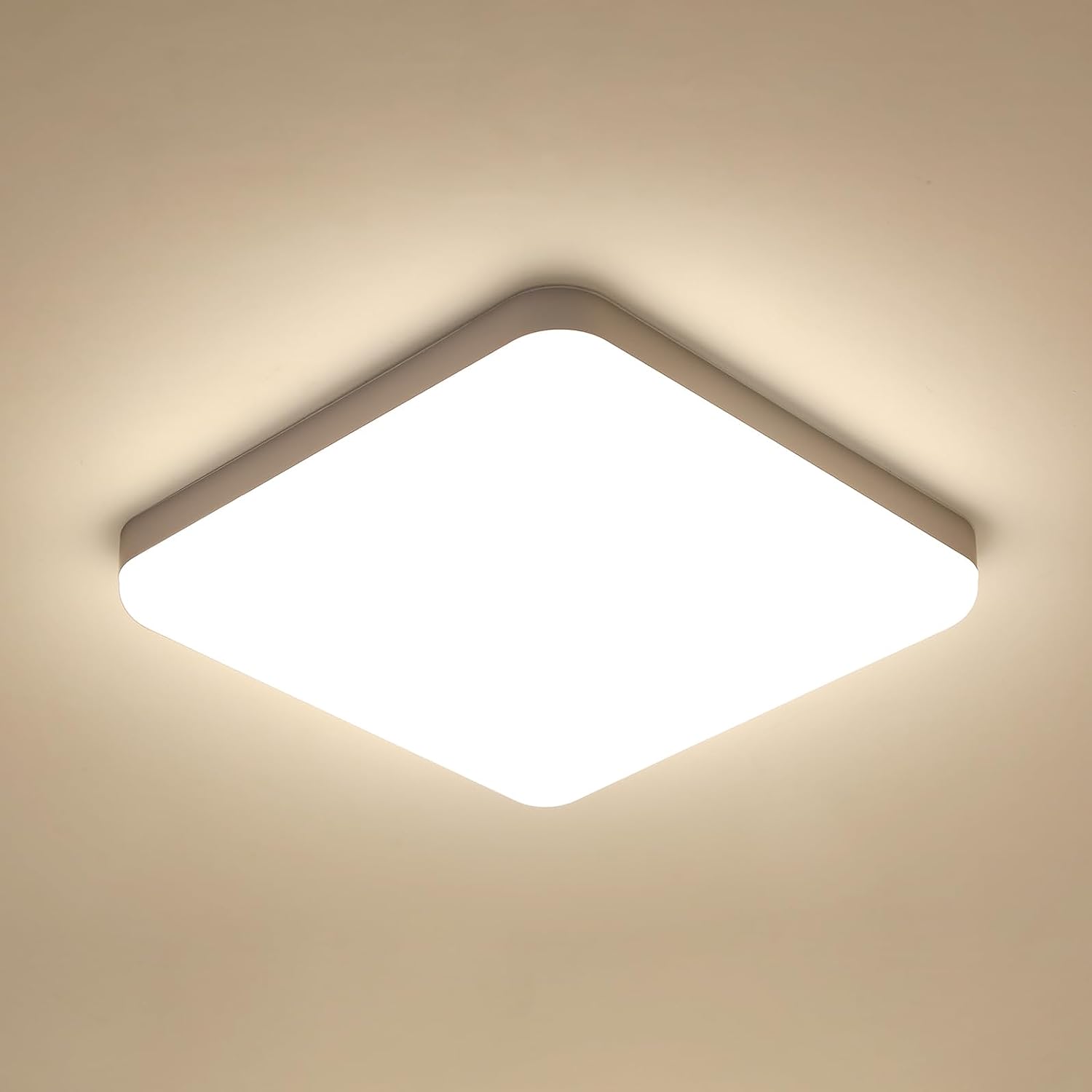 32W Plafonnier Led 3600LM, 4500K Lumière Naturelle IP54 étanche, Luminaire Plafonnier