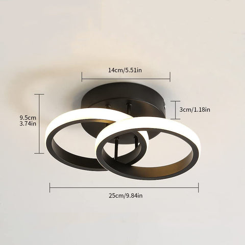 Tableau des dimensions des plafonniers