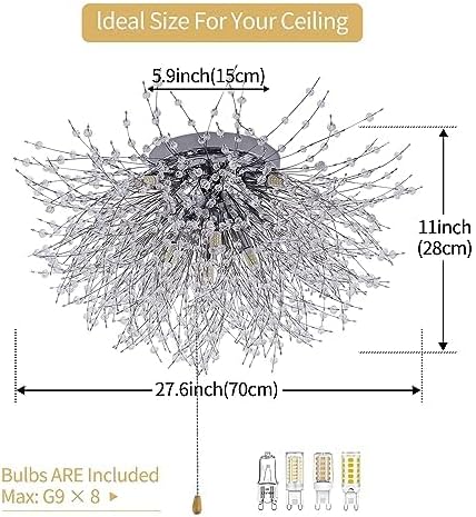 Tableau des dimensions des plafonniers