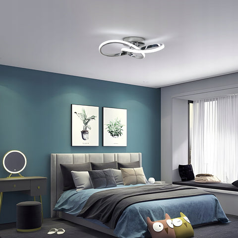 Plafonnier LED, Argent, 38W 6500K Lumière Blanche Froide, en Aluminium 40*12cm, pour Salon Couloir