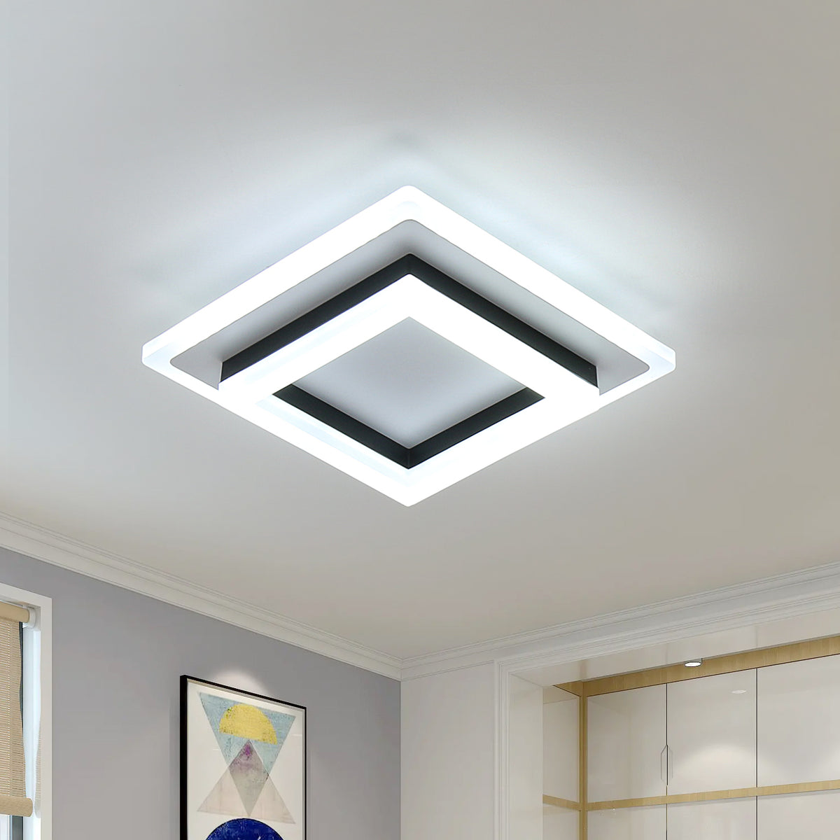 Lustre Salle à Manger Ouyulong Plafonnier LED Rond 36 W, Lumière Chaude 3000 K IP54, 4250 Lm Pour Salle De Bain, Cuisine, Chambre, Couloir, Chambre, Balcon, Garage Luminaires Intérieur Lustre Salle à Manger Ouyulong Plafonnier LED Rond 36 W, Lumière Chaude 3000 K IP54, 4250 Lm Pour Salle De Bain, Cuisine, Chambre, Couloir, Chambre, Balcon, Garage Luminaires Intérieur