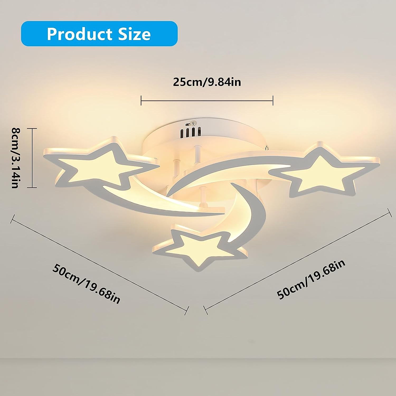 Tableau des dimensions des plafonniers