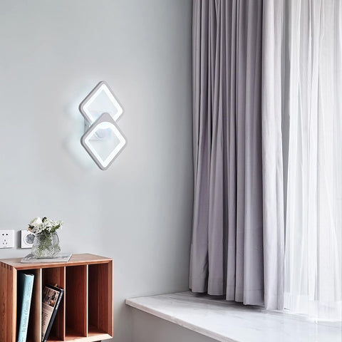 Applique Murale LED 24W Design Moderne, Éclairage Blanc Froid 6000K, Lampe Murale Intérieure pour Salon, Chambre, Escaliers, Couloir, Salle de Bain
