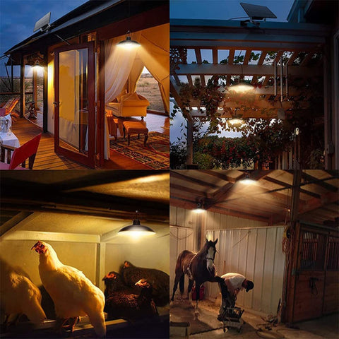 Lampe Solaire Extérieur, Angle d'éclairage de 120 °, IP65 Lumière Solaire Extérieure avec Télécommande, Câble de 5M, 3 Modes de Température de Couleur pour Jardin, Garage, Cour, Escalier, Patio