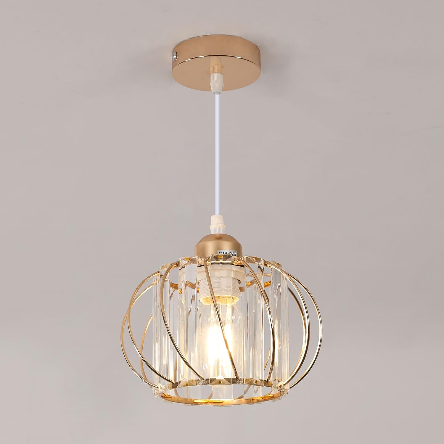 Suspension en Cristal Moderne Sphérique Lustre E27 Base 