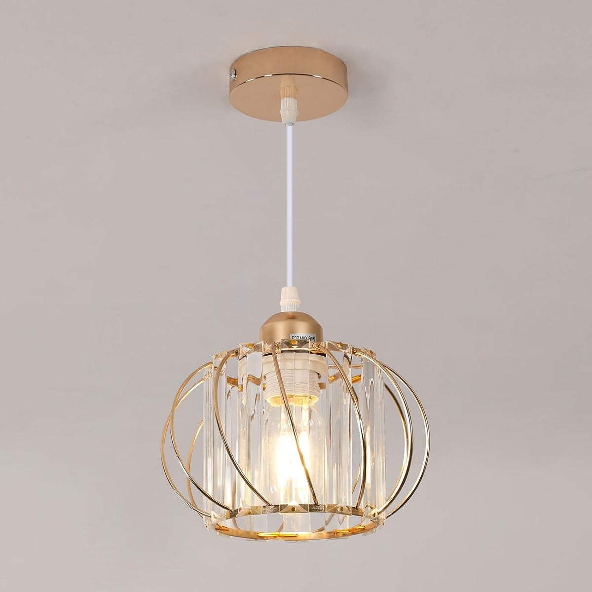 Suspension en Cristal Moderne Sphérique Lustre E27 Base 