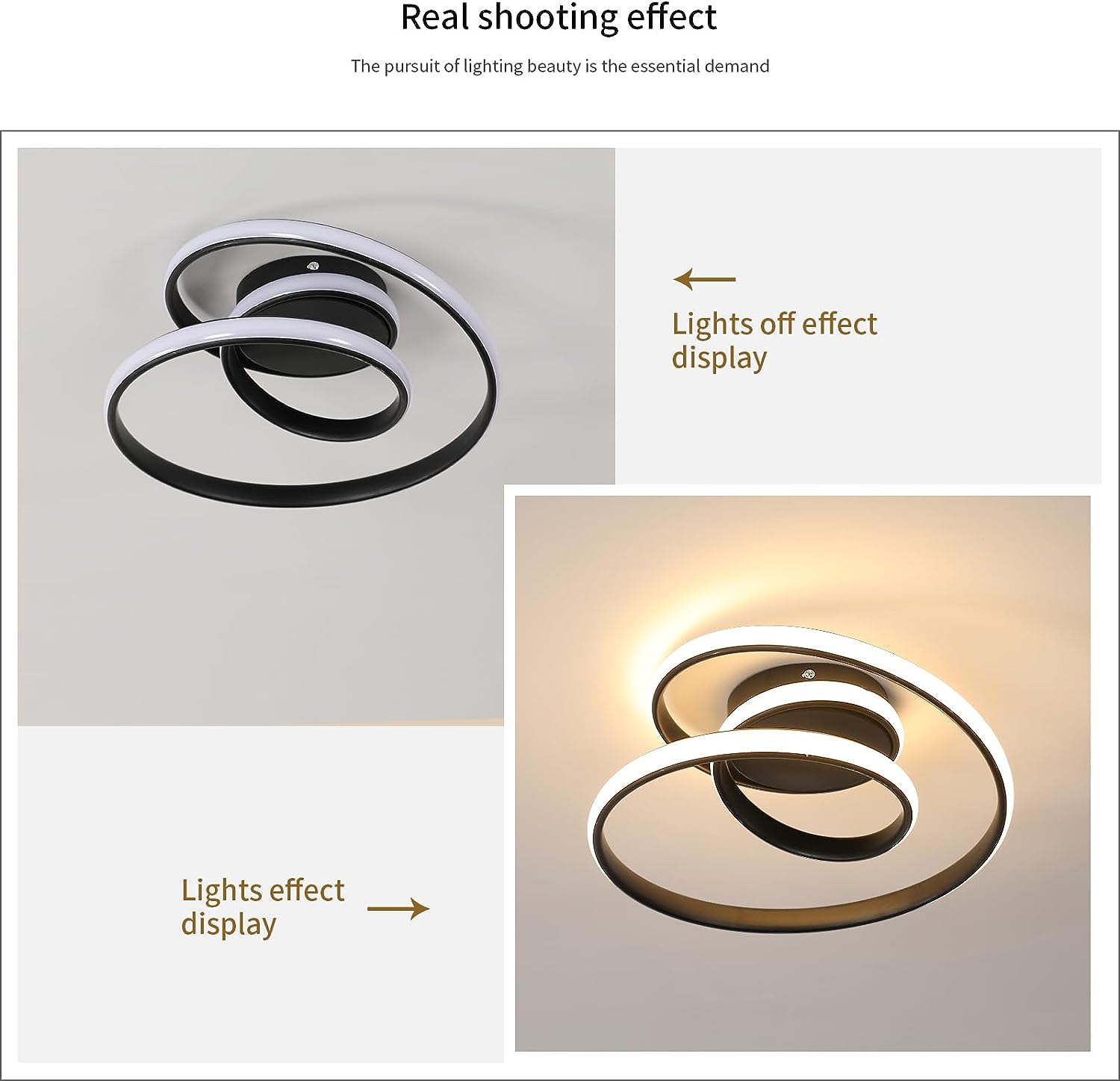 Diagramme de l'effet lumineux du plafonnier
