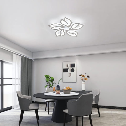 Plafonnier LED 65W, Creative Fleur de Forme Lampe de Plafond Moderne