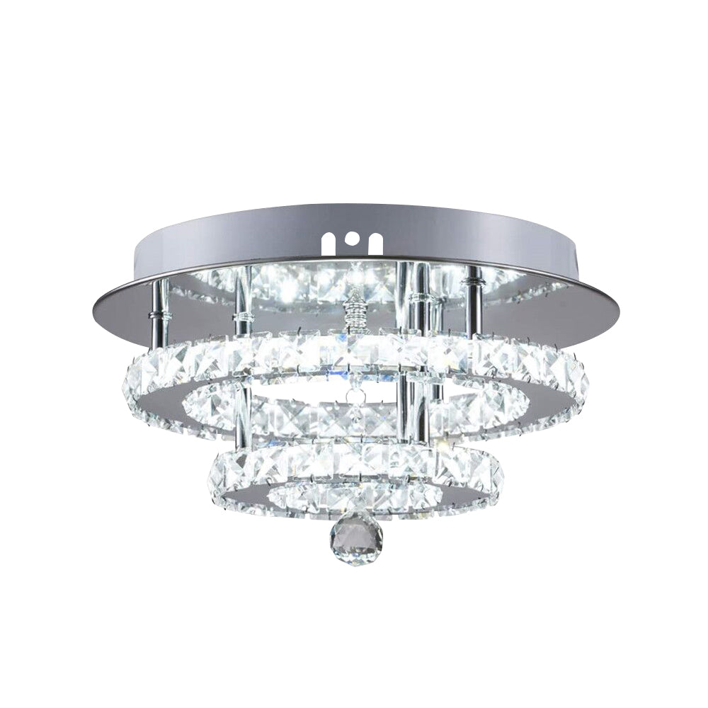 Lustres En Cristal, 30W Moderne LED Plafonnier Cristal, Plafonnier Luminaire Lampe