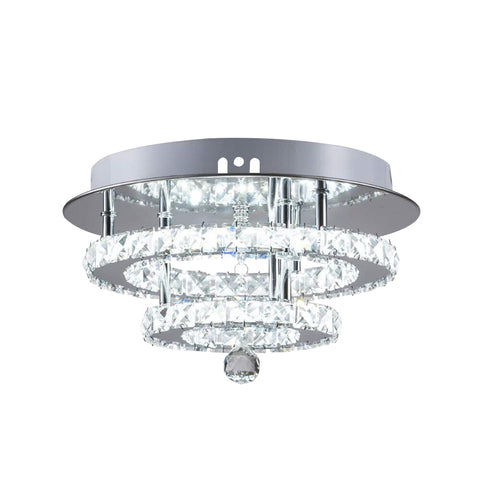 Lustres En Cristal, 30W Moderne LED Plafonnier Cristal, Plafonnier Luminaire Lampe