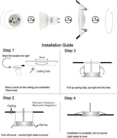 Lot de 6 Spots LED Encastrables Orientables RGB avec Changement de Couleur, 5W (équivalent 50W), Blanc Chaud 2700K, Plafonnier Encastré en Métal Rond Blanc avec Télécommande Dimmable
