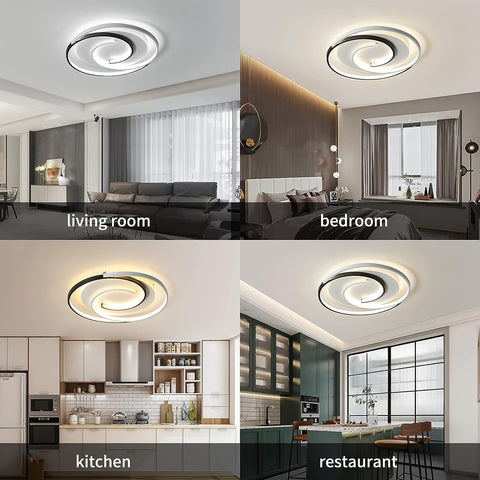 Plafonnier Led Dimmable avec télécommande Moderne Lampe de Plafond Dimmable 3000K-6000K Pour salon chambre à coucher salle à manger bureau 36W Rond