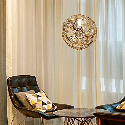 Luminaire de Luxe Moderne en Acier Inoxydable avec Boule de Diamant Créative et Abat-jour Pendentif E27 pour Plafond de Salon.