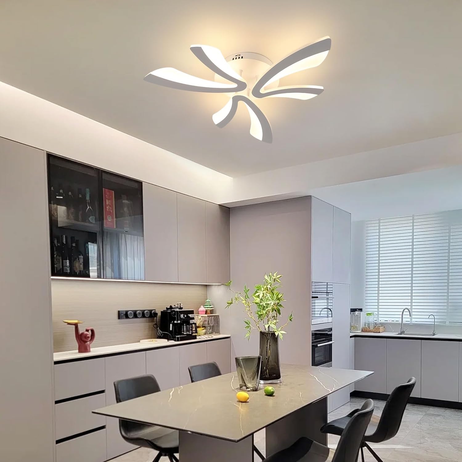 Plafonnier LED Moderne, 36W 4000LM Creative V Design Luminaire Plafonnier