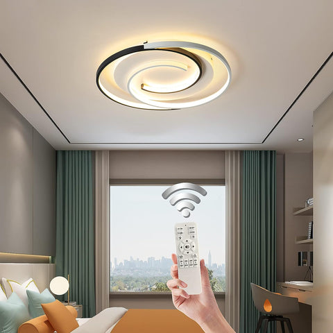 Plafonnier Led Dimmable avec télécommande Moderne Lampe de Plafond Dimmable 3000K-6000K Pour salon chambre à coucher salle à manger bureau 36W Rond
