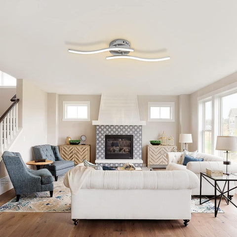 Plafonnier LED, Suspension Luminaire en forme de vague