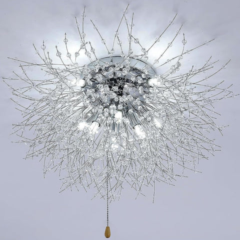 Plafonnier LED Cristal, Lustres de Feu d'Artifice Modernes, Luminaire Plafonnier Dimmable
