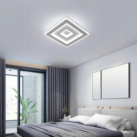 Plafonnier LED Ultra-mince, Blanc, 42W 6500K Lumière Blanche Froide, en Acrylique, 30*5 CM