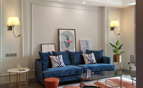 Applique de Chevet, LED Applique Murale Liseuse Chambre Bras Oscillant Titulaire E27 Veilleuse Murale (N'inclut pas les Ampoules)