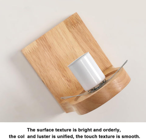 Wood & Glass Wall Light – Modern E27