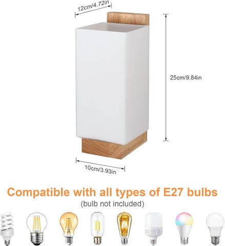 Modern Wooden and Glass Wall Sconce