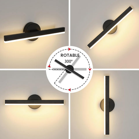 12W Modern LED Wall Light 300° Adjustable