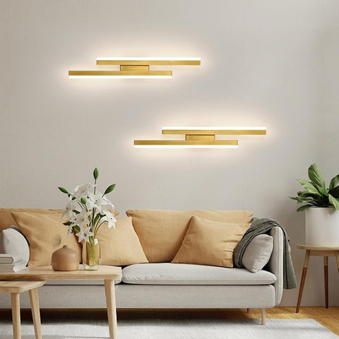 16W Modern Gold LED Wall Light 3 Color Temperatures 1800LM